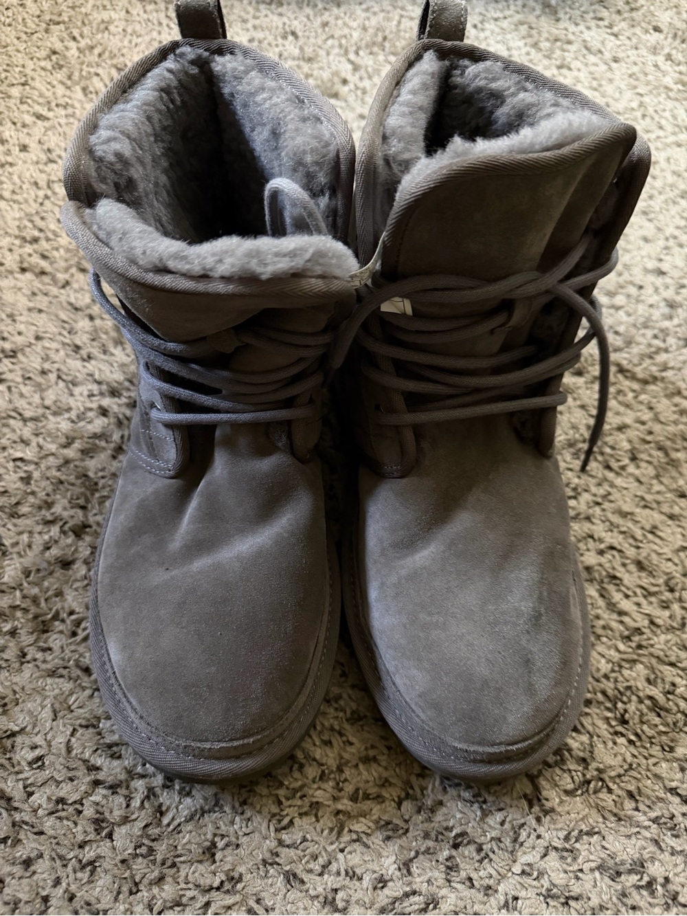 MENS UGG HARKLEY CHARCOAL GREY GRAY SUEDE CHUKKA BOOTS US SIZE 10